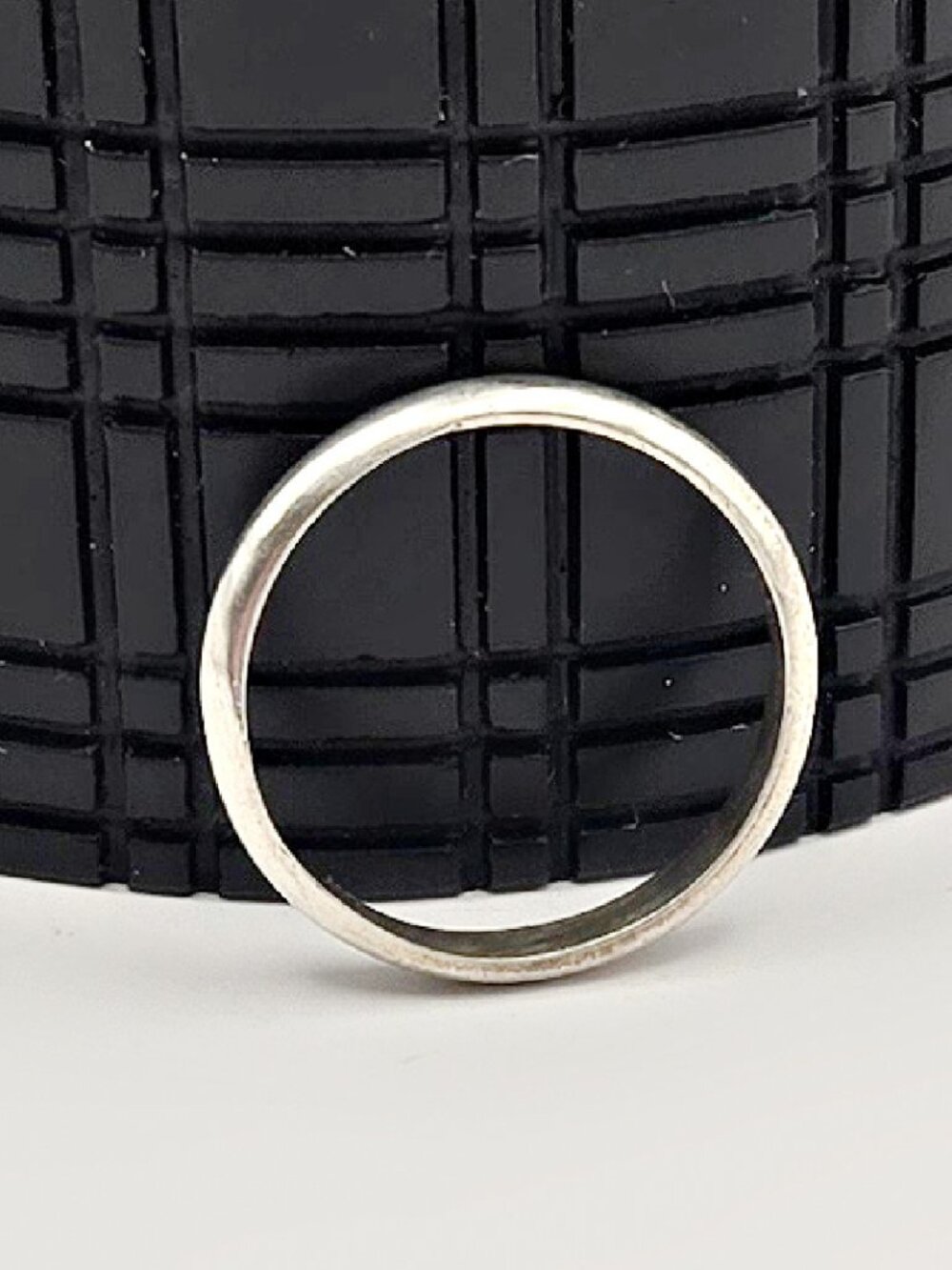 Vintage 1970s Sterling Silver Domed Wedding Band Size 7.75 – 3mm Stackable Ring